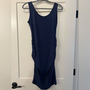 Navy blue maternity dress